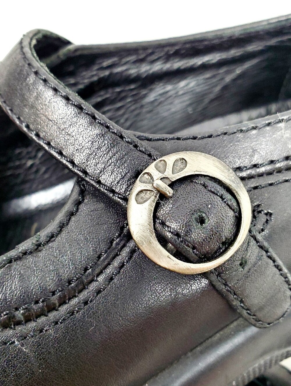 Dansko Chunky Black Leather Platform Mary Jane Shoe - Picture 9 of 11
